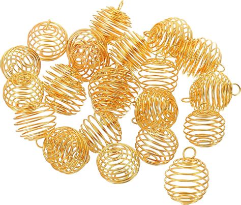 little metallic beads in oxbow cage box|Amazon.com: Bead Cages For Jewelry Making.